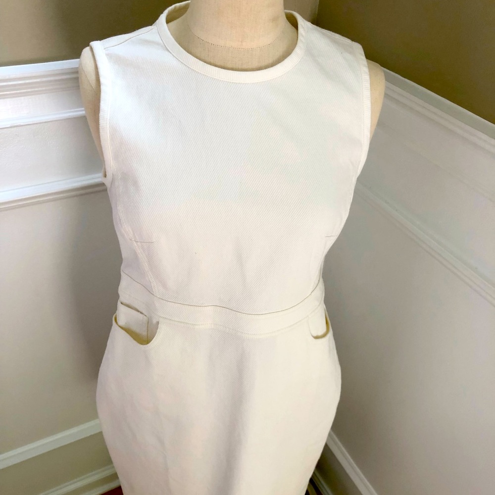J.Crew sleeveless creamy white dress